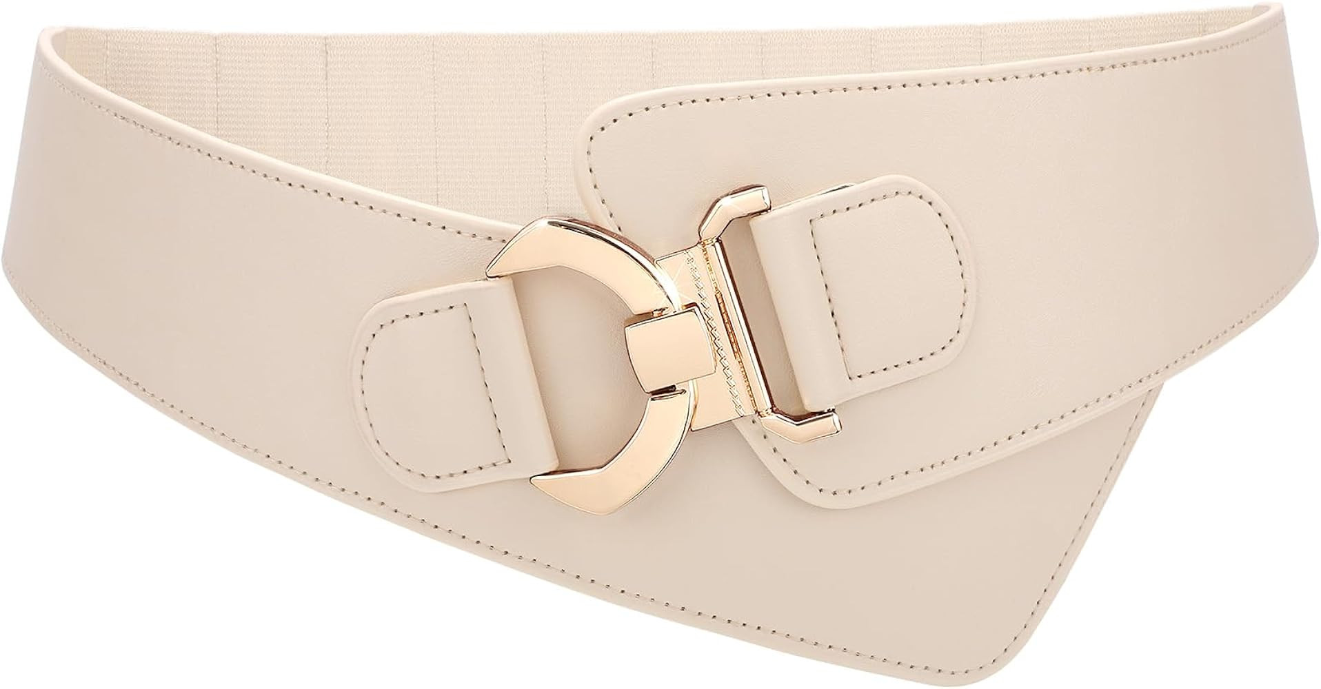 JASGOOD Wide Elastic Stretch Waist Belt Women's Adjustable Fashion Dress Belt | Amazon (US)