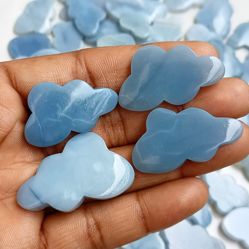 Blue Opal Cloud Crystal Stone, Opal Crystal Cloud Gemstone, Blue Opal Cloud Cabochon, Opal Cloud ... | Etsy (US)