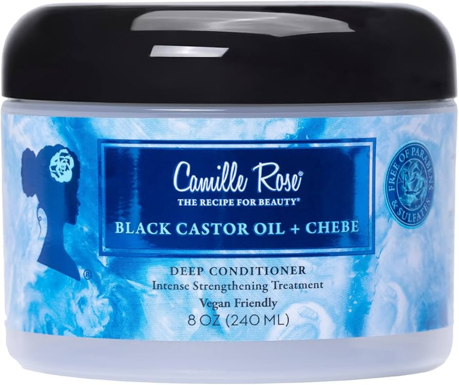 Camille Rose Vegan Black Castor Oil & Chebe Deep Hair Conditioner, with Jojoba Oil to Strengthen,... | Amazon (US)