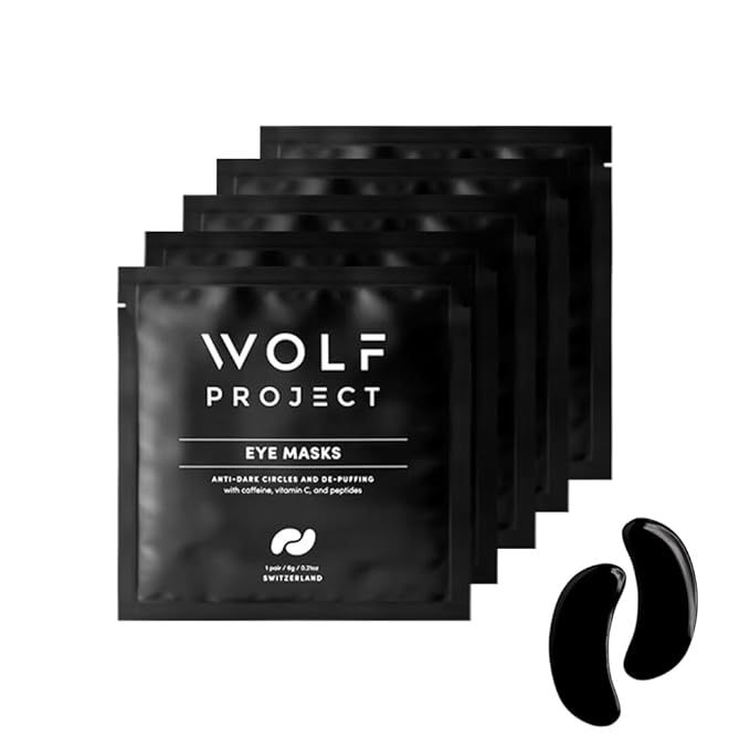 Wolf Project Under Eye Mask for Dark Circles and Puffiness with Caffeine, Vitamin C, Peptides to ... | Amazon (US)