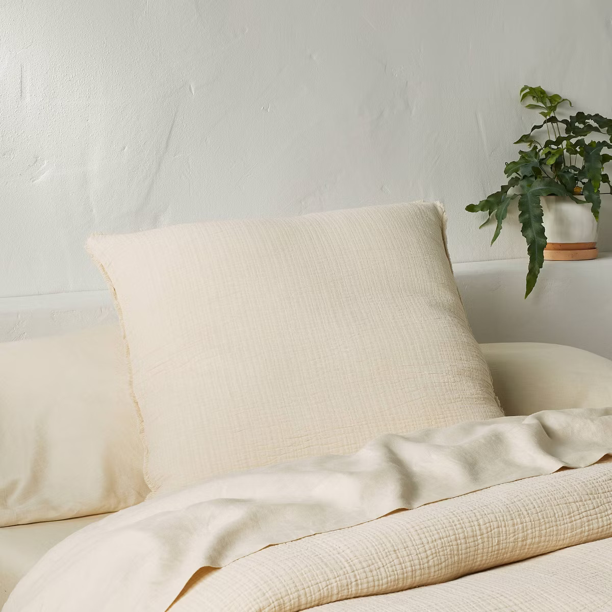 Euro 26''x26'' Textured Chambray Cotton Decorative Throw Pillow - Casaluna™ | Target