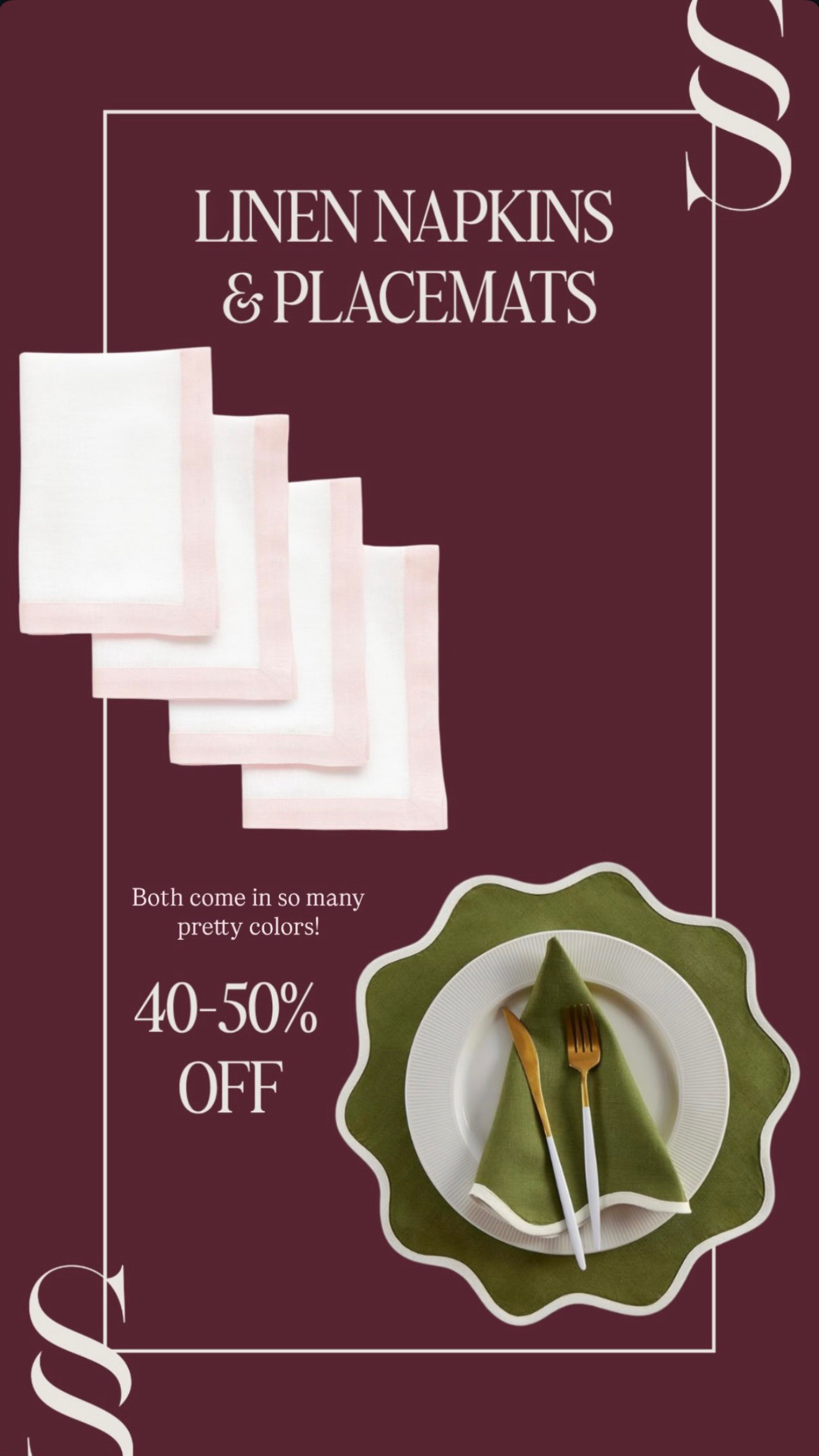 My top picks for PRIME DAY DEALS!! These Solino Home linen placemats and linen napkins are my favorite tablescape staples! I have them in multiple colors. Every hostess needs them! 

#PrimeDayDeals #TheSouthernSource 

 #LTKSaleAlert