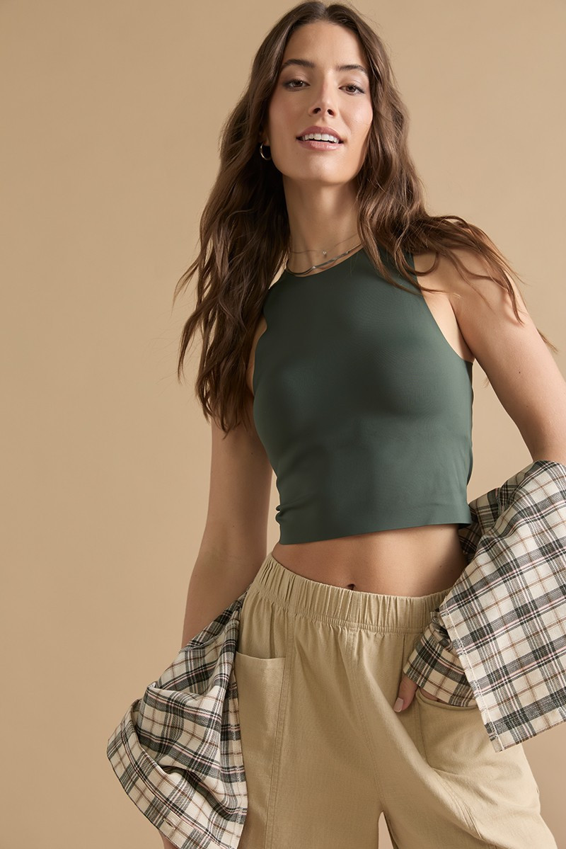 Bradley High Neck Racerback Tank Top | Francesca's