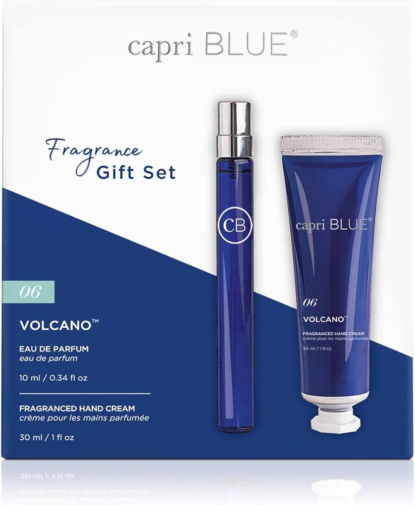 Capri Blue Fragrance Gift Set - 1 Volcano Eau de Parfum .34 fl oz & 1 Volcano Mini Hand Cream 1 o... | Amazon (US)