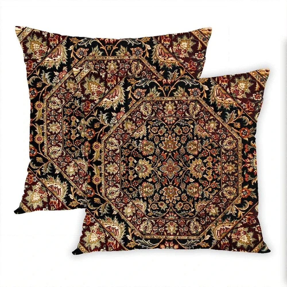 Gygarden Set of 2 Throw Pillow Covers Tribal Brown Hues Cute Cushion Cases Home Office Sofa Hidde... | Amazon (US)