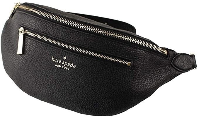 Amazon.com | Kate Spade New York Leila Pebble Leather Belt Bag (Black) | Waist Packs - Sling Bag  | Amazon (US)