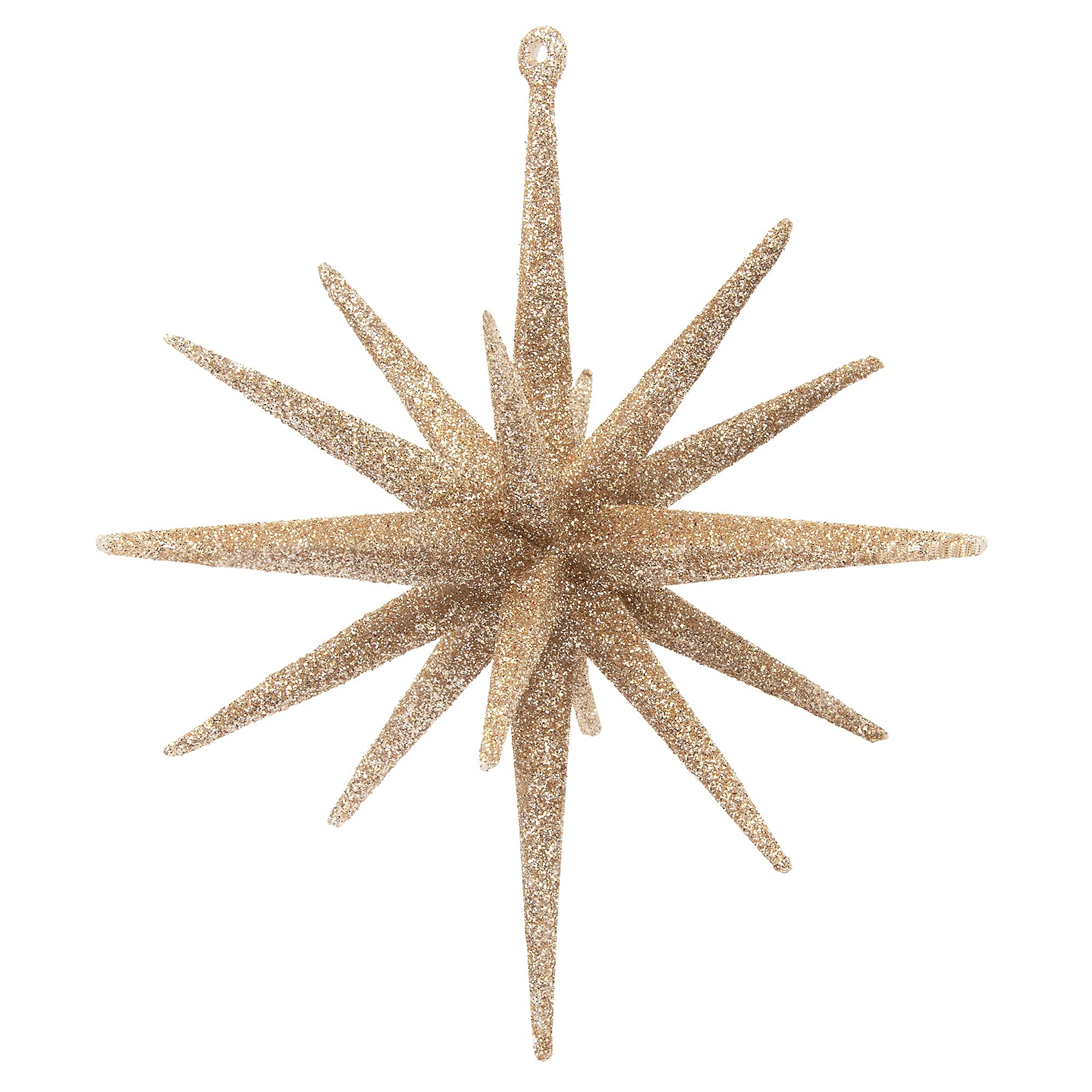 KI Store Gold Star Ornaments 6-Inch Set of 4 Large Hanging Christmas Tree Decoration Ornament | Amazon (US)