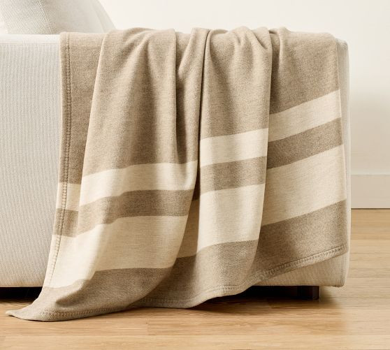 Lamb's Wool Striped Throw | Pottery Barn (US)