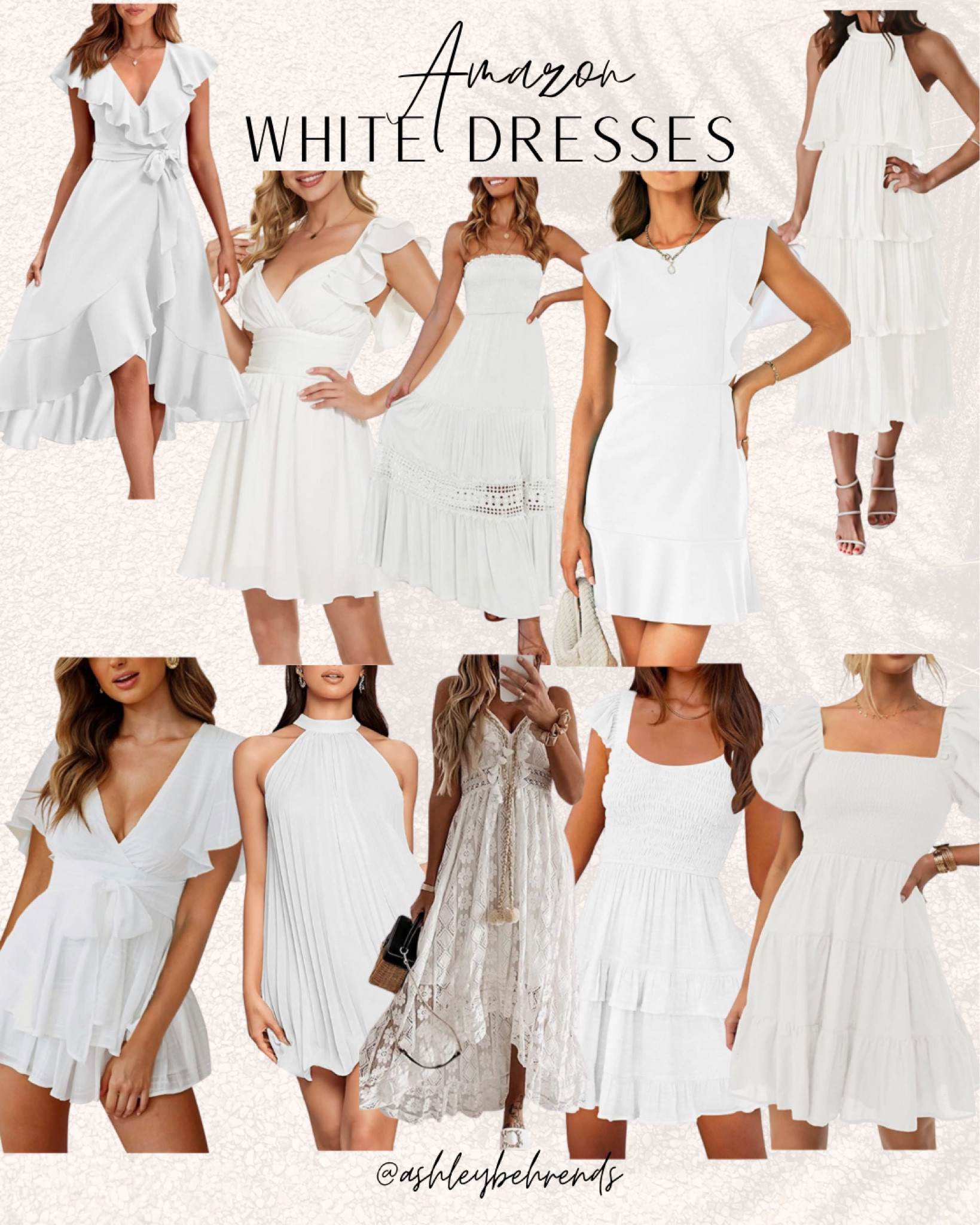 Affordable Amazon white dresses for Spring + Summer 🤍✨ 
Maxi dress, mini dress, midi dress, bridal, honeymoon, bride, engagement, bachelorette 
#amazonfashion #dresses #whitedress #maxidress #boho #mididress #minidress #engagementparty #formalwear #bridalshower #summeroutfits #springstyle #bachelorette #honeymoon 

#LTKstyletip #LTKunder50 #LTKwedding