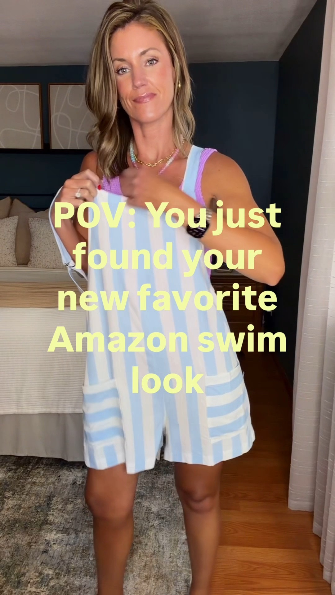 Amazon swimwear finds. Not my typical coverup, but I love it.
Overalls/ medium
Suit/ large (for length)

#LTKSeasonal #LTKOver40 #LTKSwim
