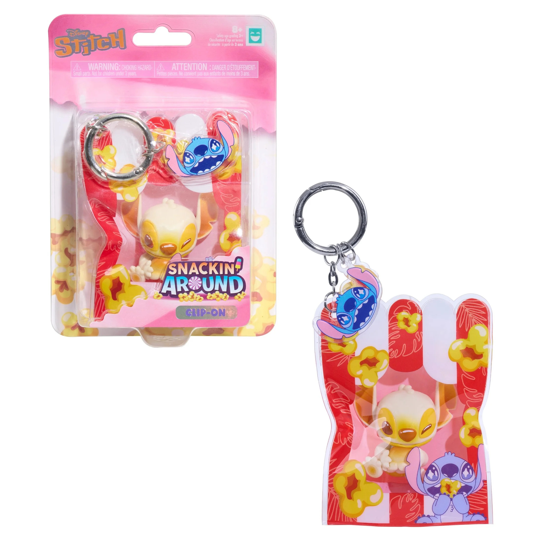 HAPPY HAUL Disney Stitch Snackin’ Around Stitch Popcorn Clip-On, Collectible Toy Figure in Resealable Bag with Clip and Charms, Short-Run Drop, Ages 8 and up, Kids Toys for Ages 3 Up | Walmart (US)