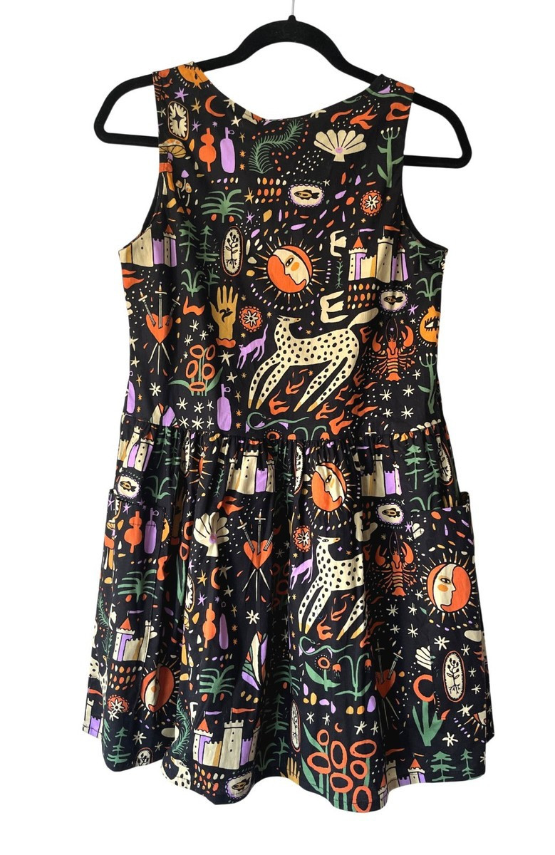 NWT NOOWORKS Tarot Garden Big Pocket Black Dress, Dopamine Dressing | eBay US