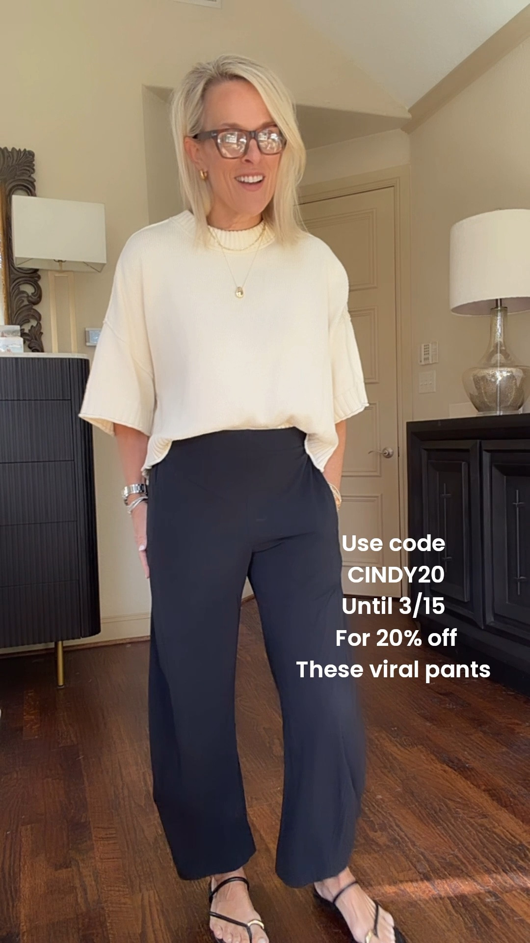 Code CINDY20 for 20% off these @Ruti pants!! Until 3/15 

They are pricey but 20% helps, and I can really testify to the fact that these are quality pants. They do not wrinkle, they have stretch. They’re incredibly comfortable, they can be dressed up or dressed down. 

Fit is tts 

I’ll be taking them on every trip￼

#LTKSaleAlert #LTKOver40 #LTKTravel