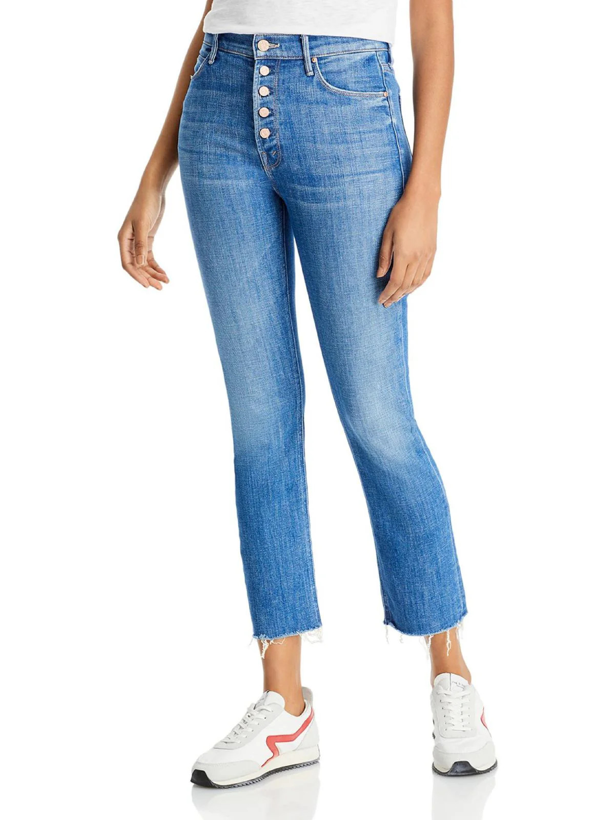 The Pixie Dazzler Womens Denim Raw Hem Ankle Jeans | Shop Simon