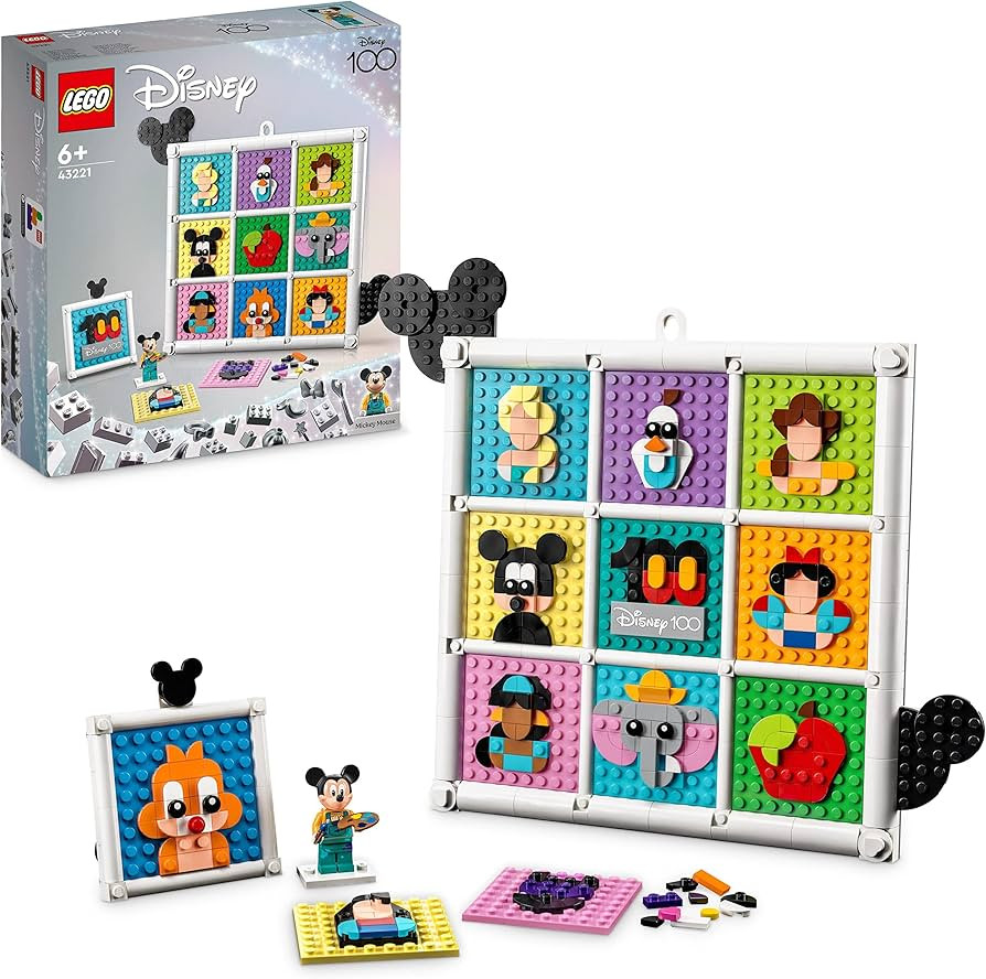 LEGO 43221 | Disney 100 Jahre Disney Zeichentrickikonen, Bastelset und DIY Set als Wandkunst und ... | Amazon (DE)