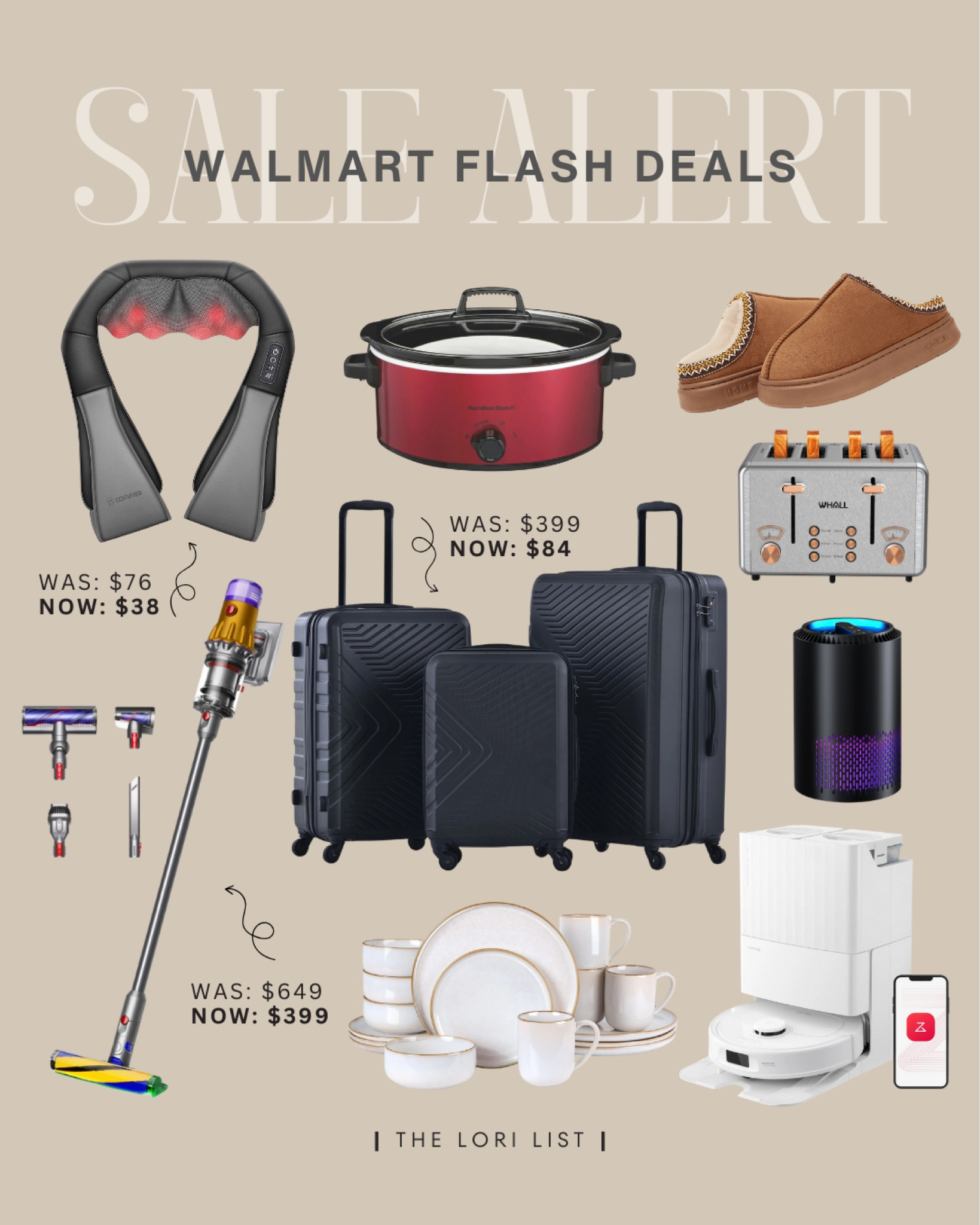 FLASH ⚡️ DEALS from Walmart ✨ 

walmart finds, walmart home, Dyson vacuum, cordless vacuum, walmart kitchen, walmart deals, Walmart sale, walmart kitchen sale, kitchen deals, kitchen sets, dishware, serveware, gifts for the home,, sale alert, holiday gift guide, home gifts, luggage set, travel essentials, cozy slippers, home cleaning

#LTKCyberWeek #LTKHome #LTKSaleAlert