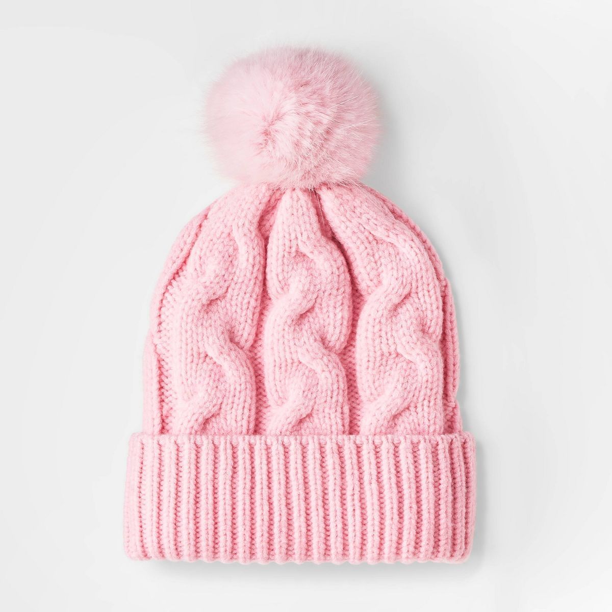 Girls' Cuffed Rose Beanie - Cat & Jack™ Pink | Target