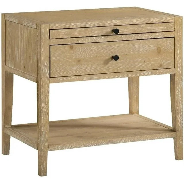 Shoreham 1-Drawer Natural Finish Wood Nightstand | Walmart (US)