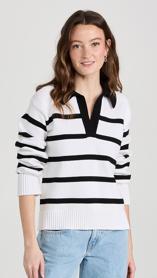 Striped Collared Sweater | Shopbop