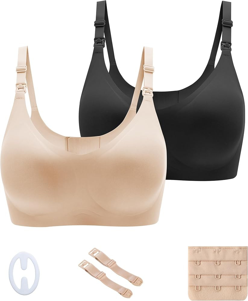 Nursing Bras for Breastfeeding, Seamless Ultra Comfort Nursing Bra, Classic Maternity Bra Nursing... | Amazon (US)