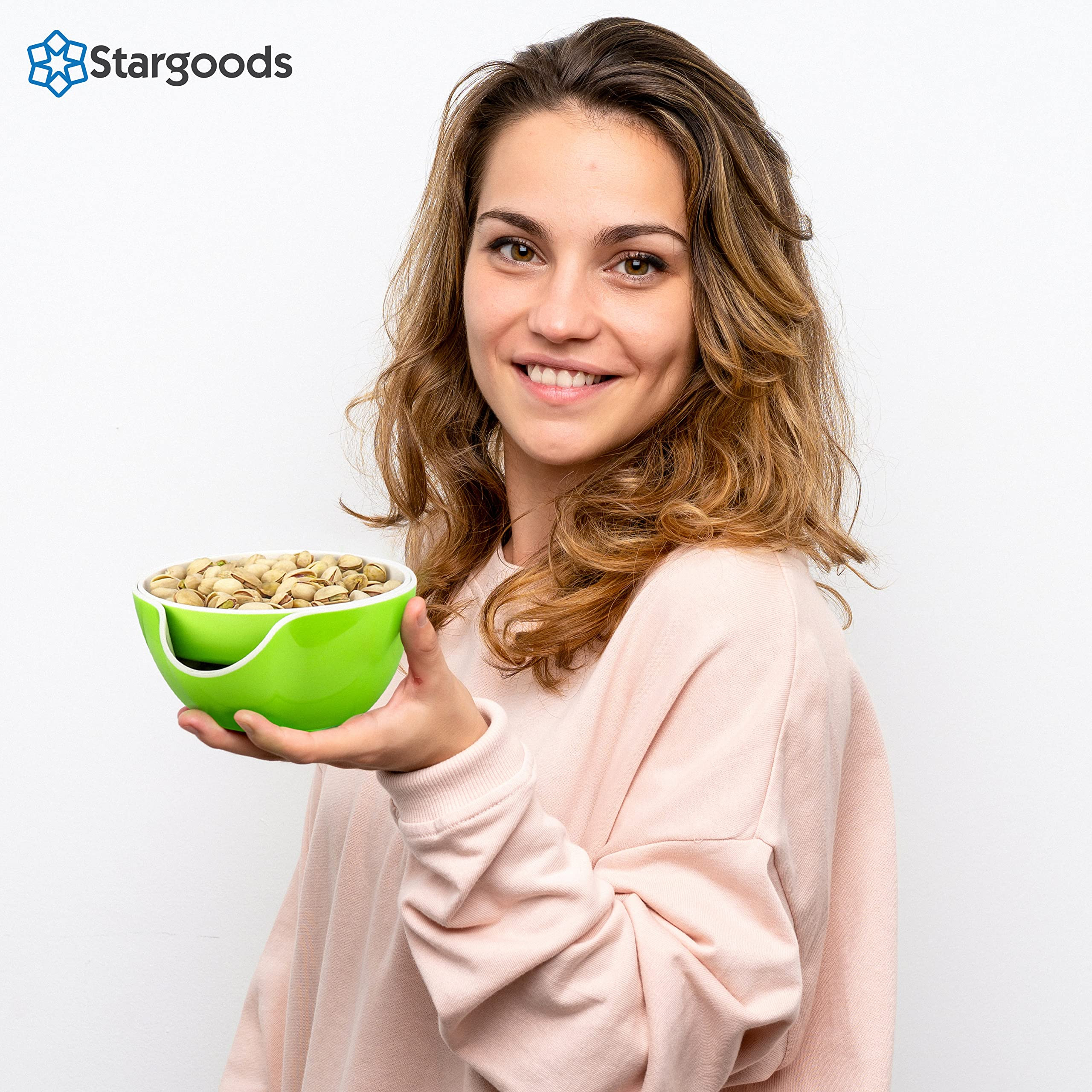 Stargoods Pistachio Bowl, Snack Serving Dish, Double Peanut Bowl with Nut Seeds Shell Candy Stora... | Amazon (US)