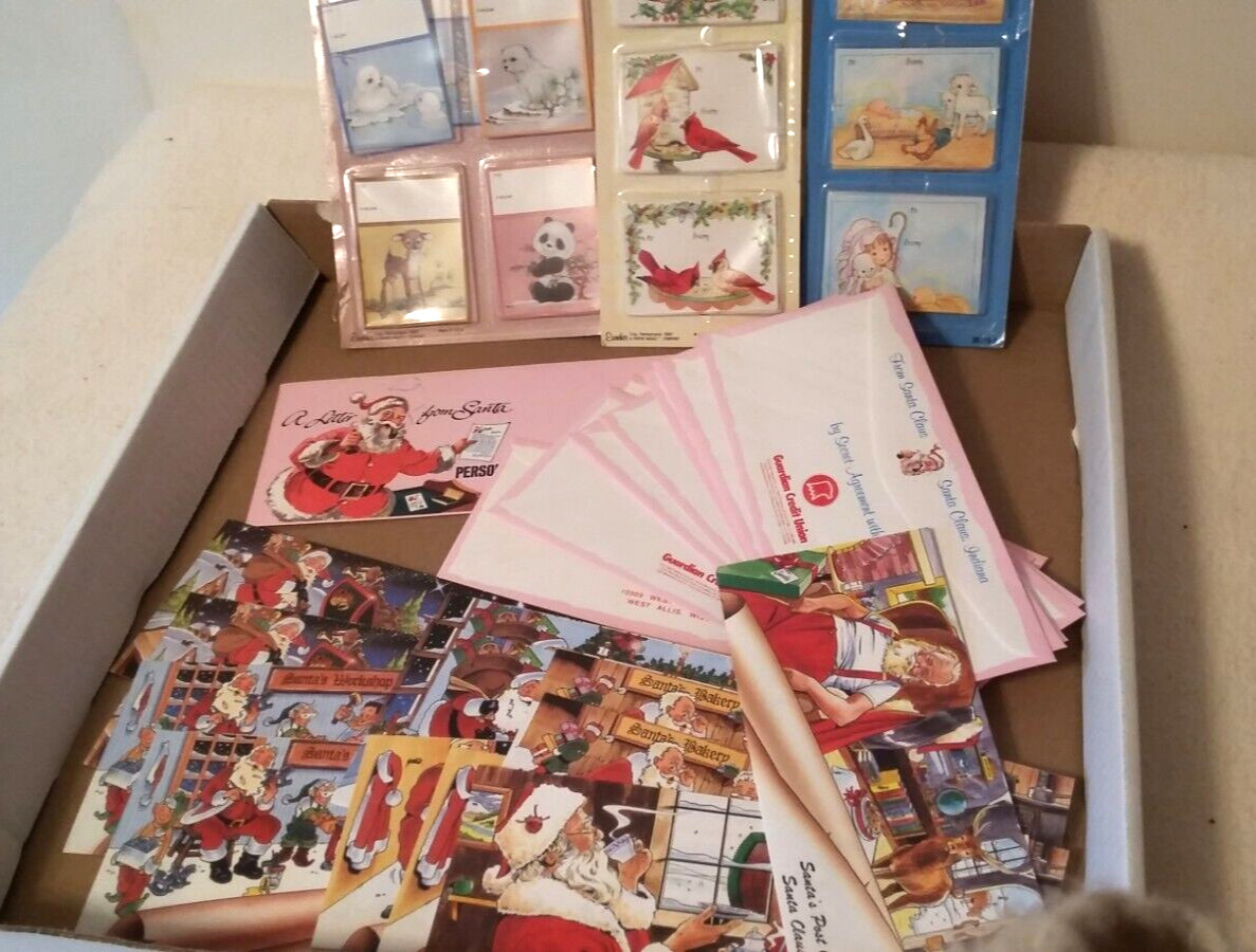 vtg Christmas gift tags/12 letters from Santa w/envelopes lot  | eBay | eBay US