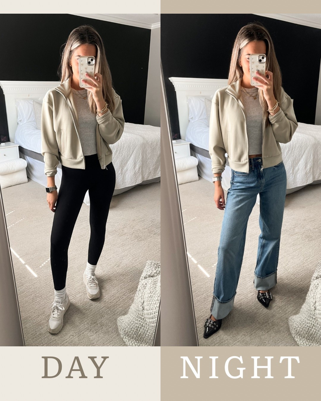 This buttery jacket is so versatile! It can be dressed down or slightly dressed up for a night out. Jacket would be good for work or teachers too. | These are my favorite leggings! I like them better than my Lululemon align leggings. 

TTS: Small jacket, small leggings, 0 jeans 

Old navy leggings, old navy jeans, cuffed jeans, fall outfit, casual fall outfit, fall date night, work outfit, teacher outfit, lululemon dupe, leggings outfit, wide leg jeans, stay at home mom outfit, affordable fall outfit, Target style

#LTKStyleTip #LTKSaleAlert #LTKFindsUnder50