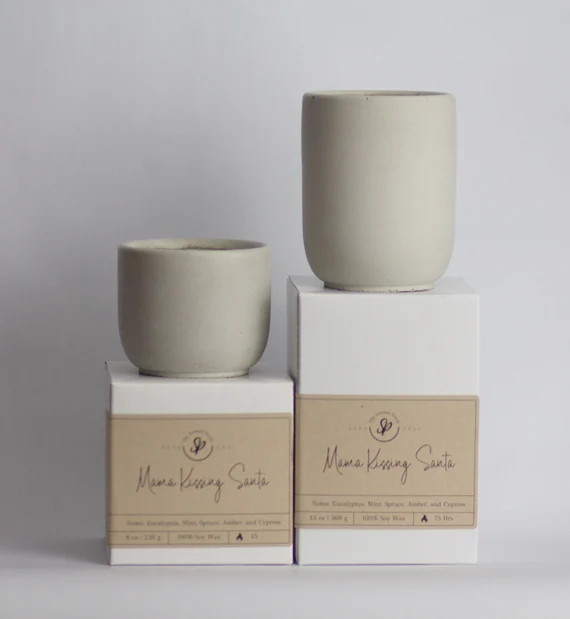 Mama Kissing Santa  8 Oz and 13 Oz Soy Cement Candle | Etsy | Etsy (US)