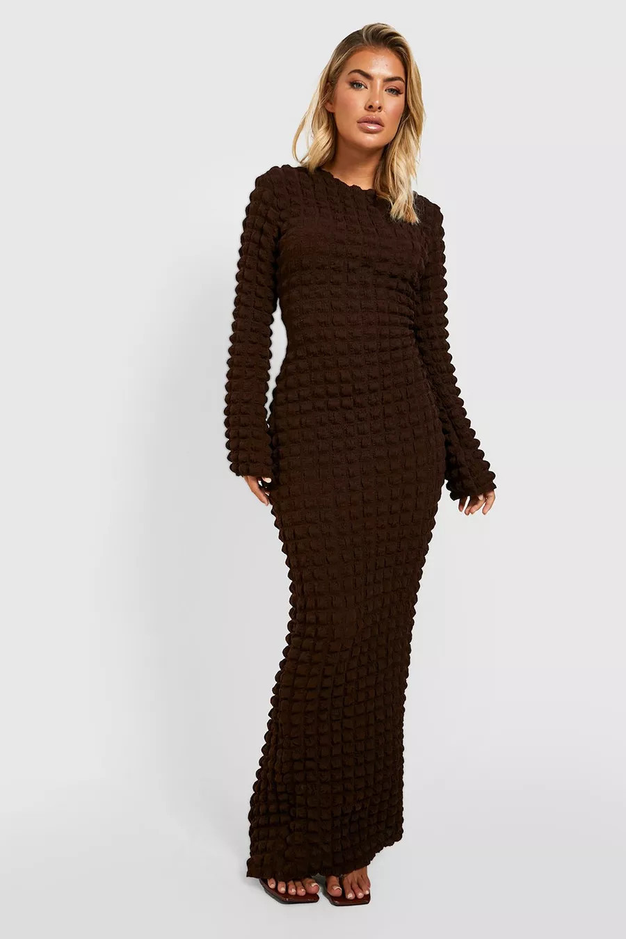 Bubble Textured Maxi Dress | Boohoo.com (UK & IE)