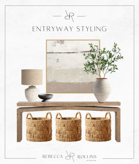 Your entryway is the first thing you see when you walk in the door and it can sometimes become a collect all for purses, mail and keys. Try using some baskets under a console table to easily store loose items. 

#LTKhome #LTKstyletip #LTKfamily