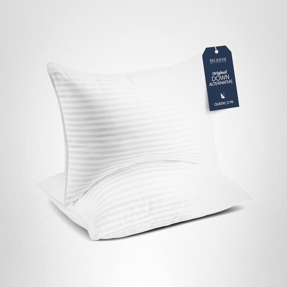 Beckham Hotel Collection Bed Pillows Standard/Queen Size Set of 2 - Original Soft Down Alternativ... | Amazon (US)