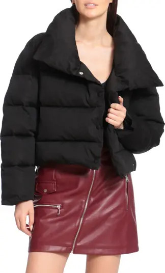 Envelope Collar Water Resistant Duvet Puffer Coat | Nordstrom