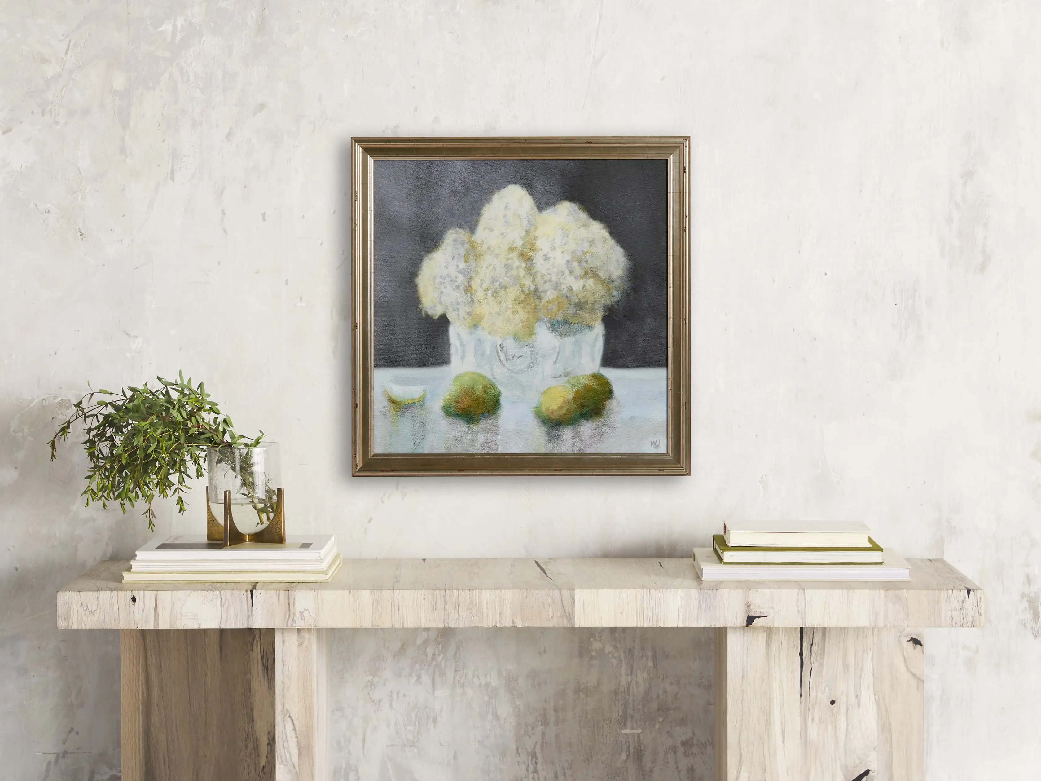 Blanche Hortensia Framed Print | Arhaus