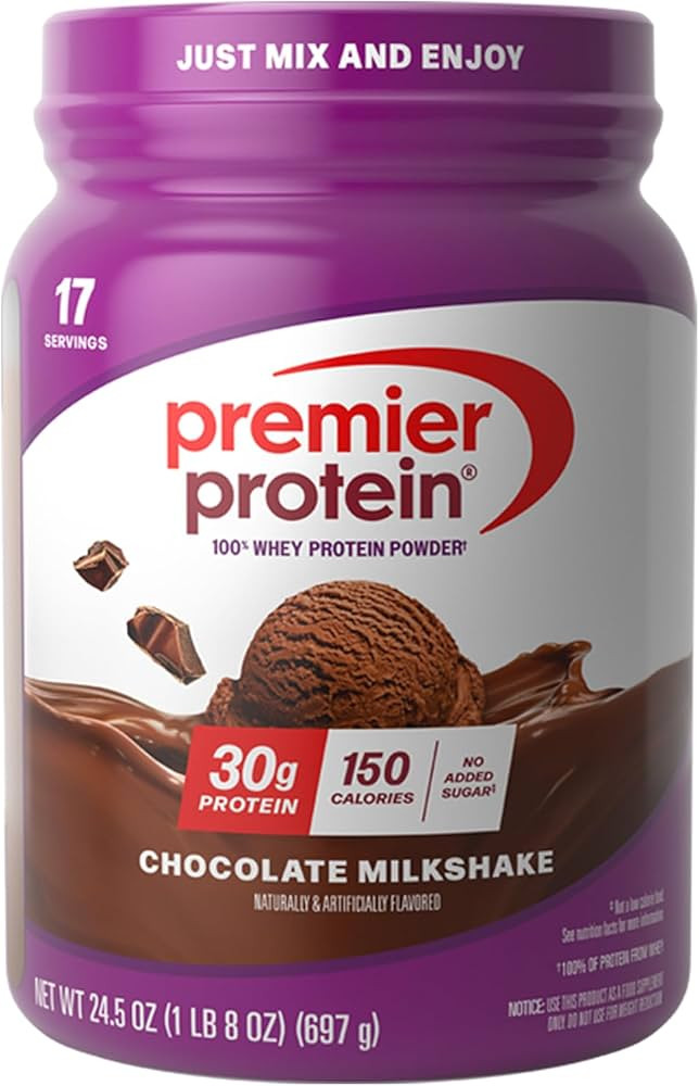 Premier Protein Powder, Chocolate Milkshake, 30g Protein, No Added Sugar, 100% Whey Protein, Keto... | Amazon (US)