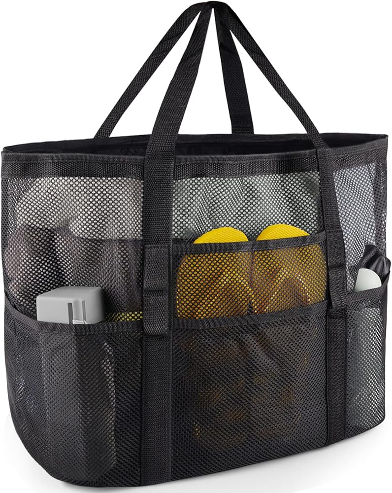 Mesh Beach Bag - Large Beach Tote Bag for Family Beach Bag for Toys & Vacation Essentials | Amazon (US)