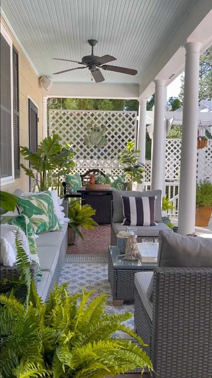 Finally unveiling our clean and refreshed back porch and giving you a little teaser of the alfresco tablescape that's coming your way soon. Spring has truly outdone itself this year, don't you think? 🌿
.


#LTKstyletip #LTKSeasonal #LTKhome