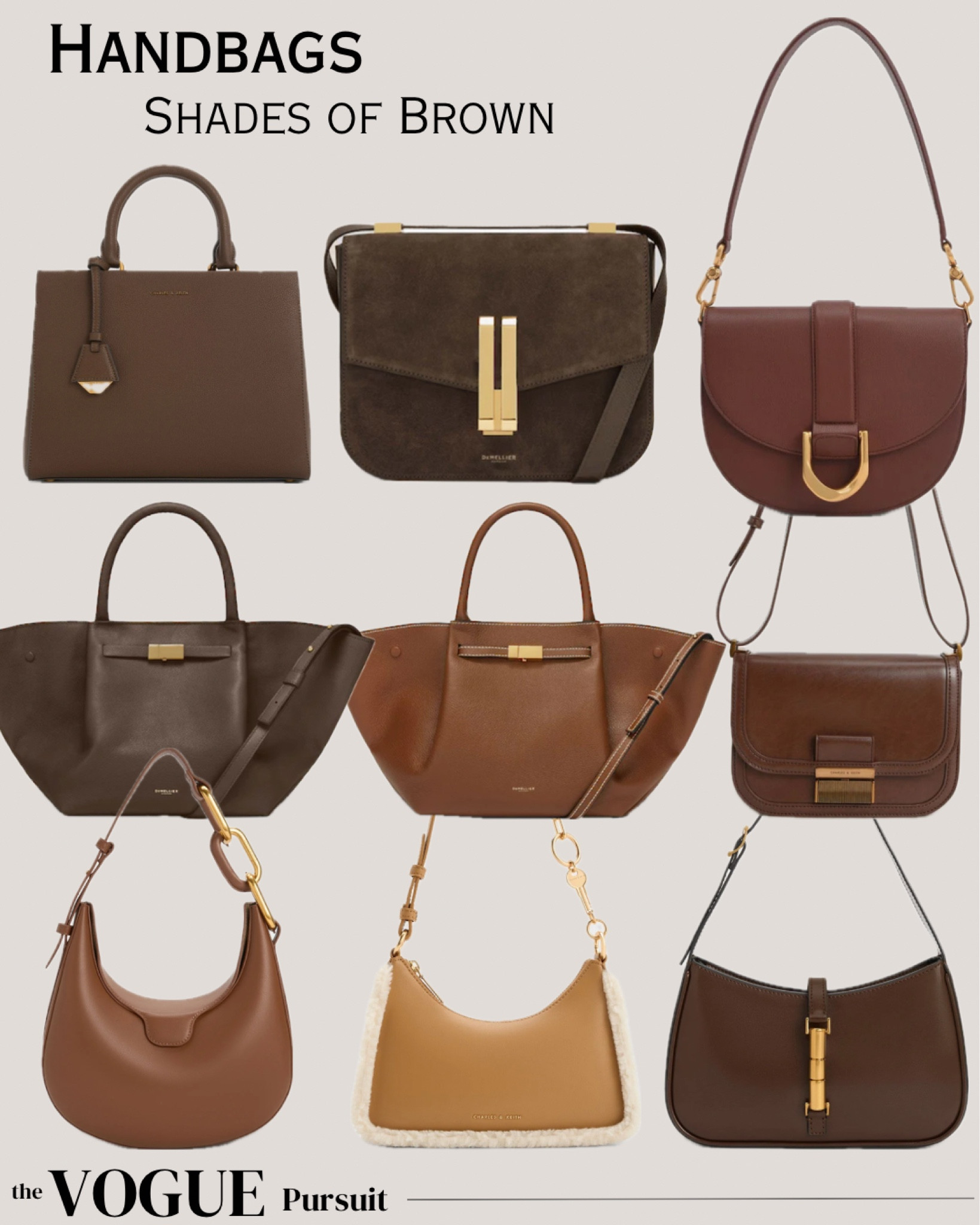 Handbags in shades of brown. All price points. Great gift ideas also!

#LTKGiftGuide #LTKSeasonal #LTKHoliday