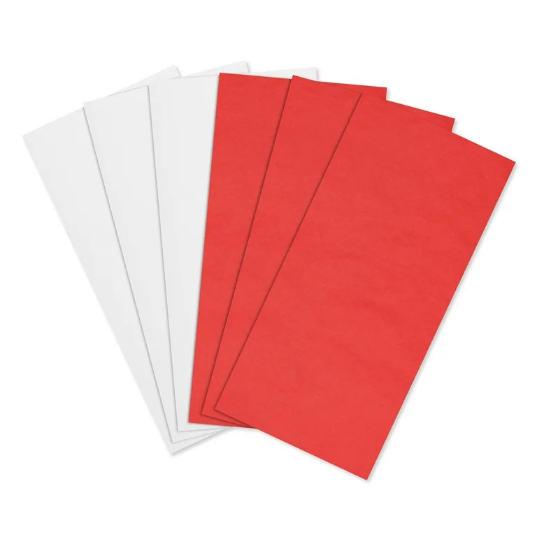 American Greetings 20 in. x 20 in. Christmas Bulk Gift Wrap Tissue Paper, Red & White (2-Colors, ... | Walmart (US)