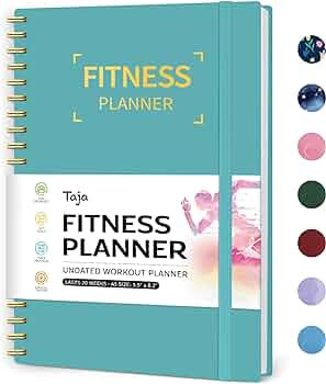 Fitness Workout Journal for Women & Men, A5(5.5" x 8.2") Workout Log Book Planner for Tracking, P... | Amazon (US)