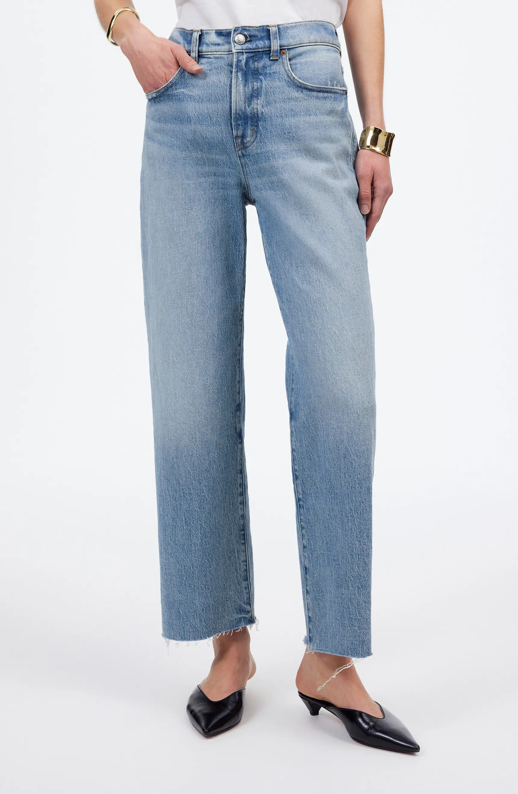Madewell The Perfect Vintage High Waist Crop Wide Leg Jeans | Nordstrom | Nordstrom