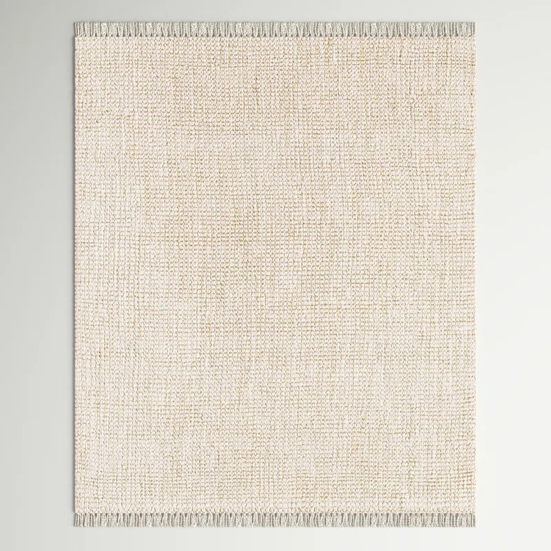 Johnny Handmade Jute Area Rug in Cream | Wayfair North America