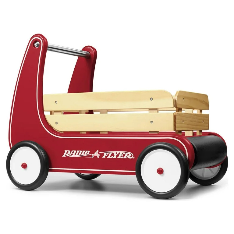 Radio Flyer, Classic Walker Wagon, Wood Push Walker, Red | Walmart (US)