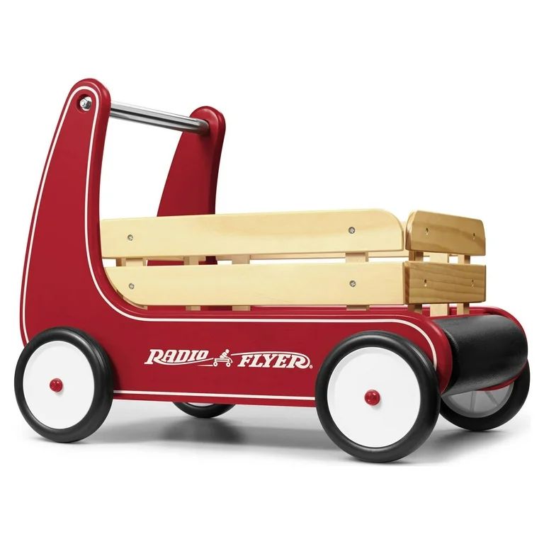 Radio Flyer, Classic Walker Wagon, Wood Push Walker, Red | Walmart (US)