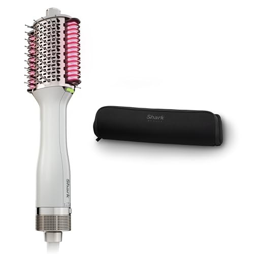 Shark HT212 SmoothStyle Heated Comb + Blow Dryer Brush with Heat Resistant Storage Bag, Dual Mode, for All Hair Types, Silk | Amazon (US)