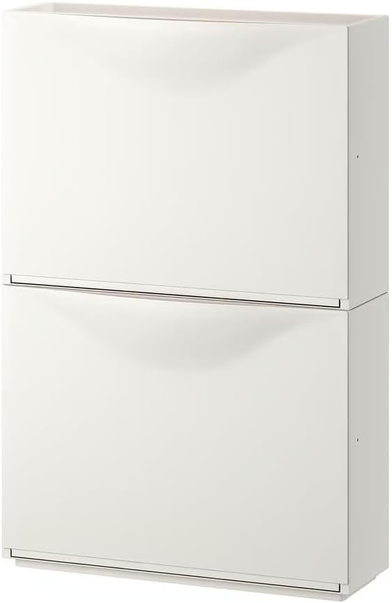 Wall-Mounted Shoe Storage Cabinet with 2 Compartments, Space Saving Design, Entryway Organizer, W... | Amazon (US)