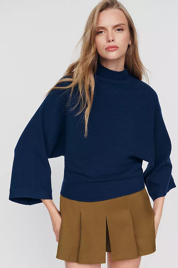 Mock Neck Wide Sleeve Sweater | Anthropologie (US)