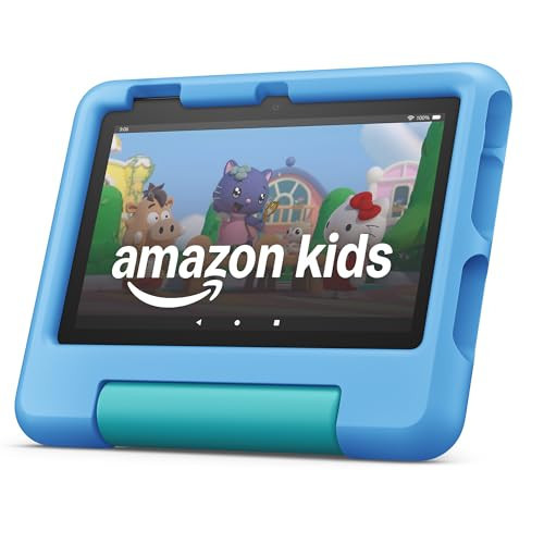 Amazon Fire 7 Kids tablet (newest model) ages 3-7. Top-selling 7" kids tablet on Amazon. Includes 6 months of ad-free and exclusive content, easy parental controls, 10-hr battery, 16 GB, Blue | Amazon (US)