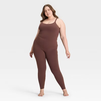 Women's Everyday Soft Active Bodysuit - All In Motion™ Brown 3X | Target