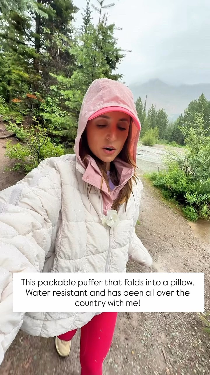 Thousands of you are NOT returning these items! Our favorite packable puffer jacket that is water resistant! Size XS and color tofu. Fall outfit. Hiking outfit. Athleisure. Fall style.

#LTKSeasonal #LTKTravel #LTKActive