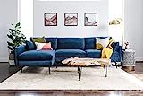 ALBANY PARK Park 114" Mid-Century Modern Sofa Sectional, Left Facing, Blue Velvet | Amazon (US)